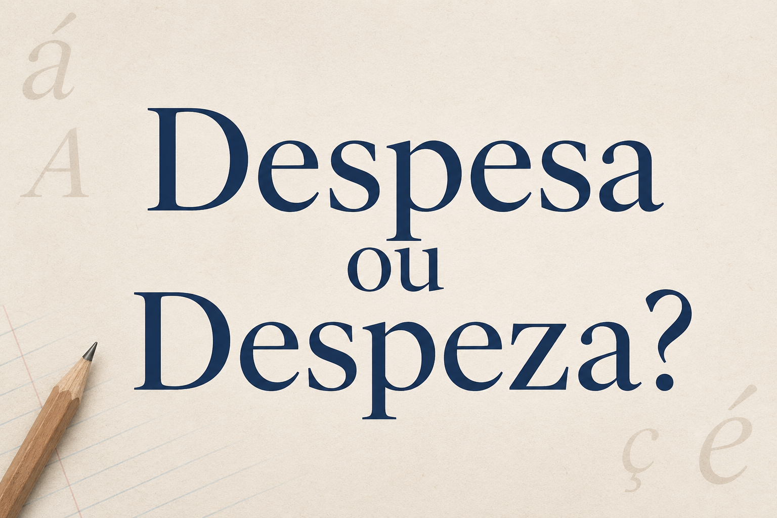 Despesa, dispesa, despeza ou dispeza: Qual é o correto?