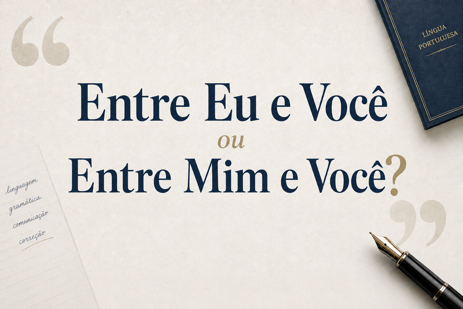 Entre Eu e Você ou Entre Mim e Você: Como Usar?