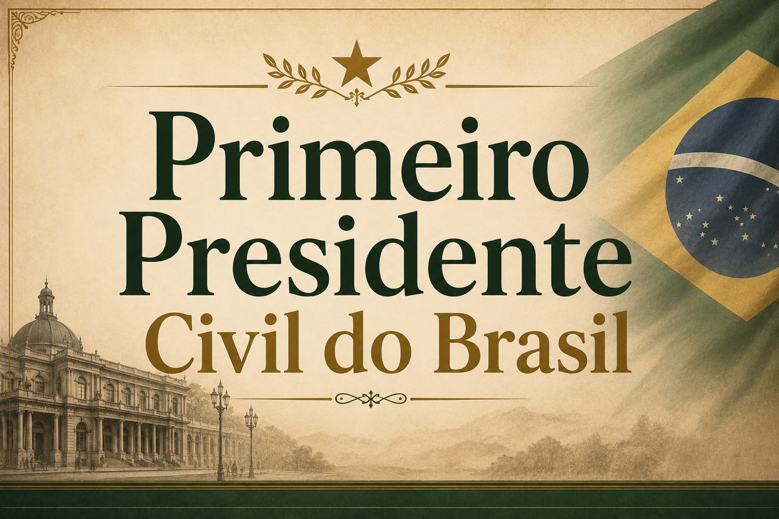 Quem Foi o Primeiro Presidente Civil do Brasil e Quando Ele Governou?